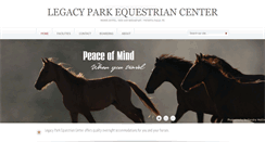 Desktop Screenshot of legacyparkequestriancenter.com